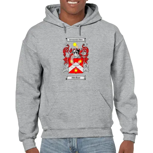 Abirdant Grey Unisex Coat of Arms Hooded Sweatshirt