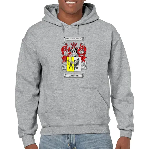Adelstein Grey Unisex Coat of Arms Hooded Sweatshirt