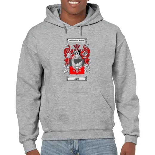 Ages Grey Unisex Coat of Arms Hooded Sweatshirt