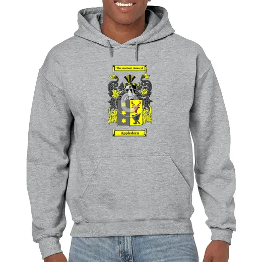 Appledorn Grey Unisex Coat of Arms Hooded Sweatshirt