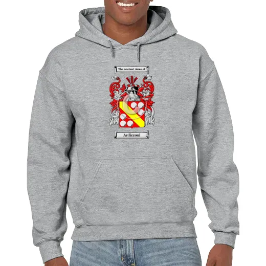 Ardizzoni Grey Unisex Coat of Arms Hooded Sweatshirt