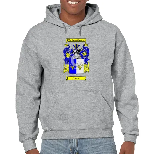 Asscot Grey Unisex Coat of Arms Hooded Sweatshirt
