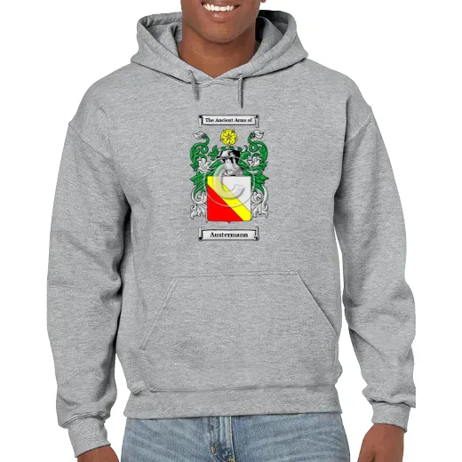 Austermann Grey Unisex Coat of Arms Hooded Sweatshirt