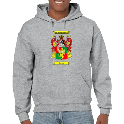 Aversa Grey Unisex Coat of Arms Hooded Sweatshirt