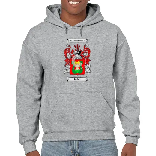 Baibel Grey Unisex Coat of Arms Hooded Sweatshirt