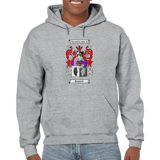 Banasch Grey Unisex Coat of Arms Hooded Sweatshirt