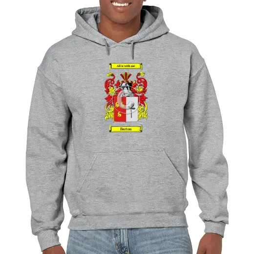 Barton Grey Unisex Coat of Arms Hooded Sweatshirt
