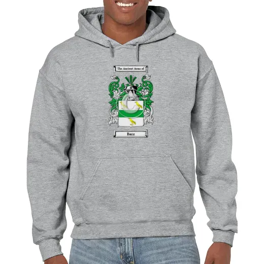Barz Grey Unisex Coat of Arms Hooded Sweatshirt