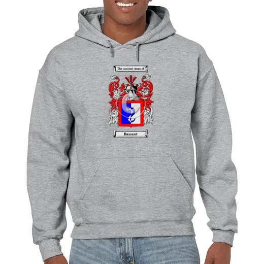Bassant Grey Unisex Coat of Arms Hooded Sweatshirt