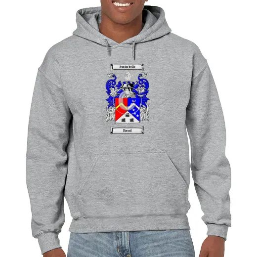 Baud Grey Unisex Coat of Arms Hooded Sweatshirt