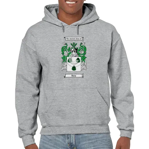 Bazy Grey Unisex Coat of Arms Hooded Sweatshirt