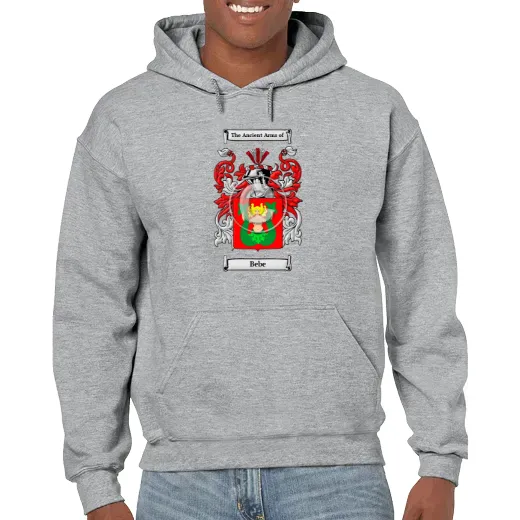 Bebe Grey Unisex Coat of Arms Hooded Sweatshirt