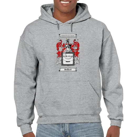 Bedfard Grey Unisex Coat of Arms Hooded Sweatshirt