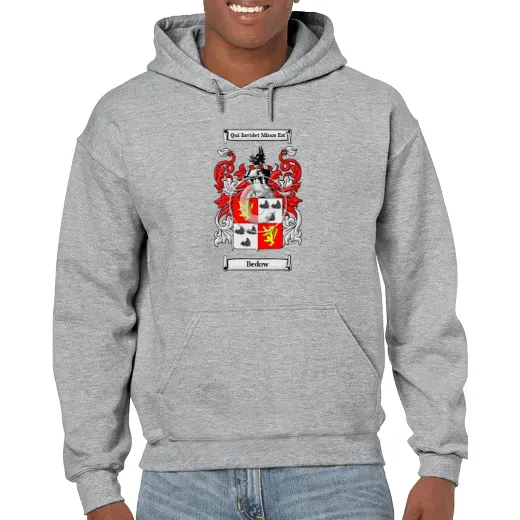 Bedow Grey Unisex Coat of Arms Hooded Sweatshirt