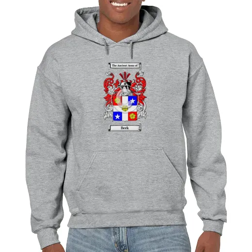 Beek Grey Unisex Coat of Arms Hooded Sweatshirt
