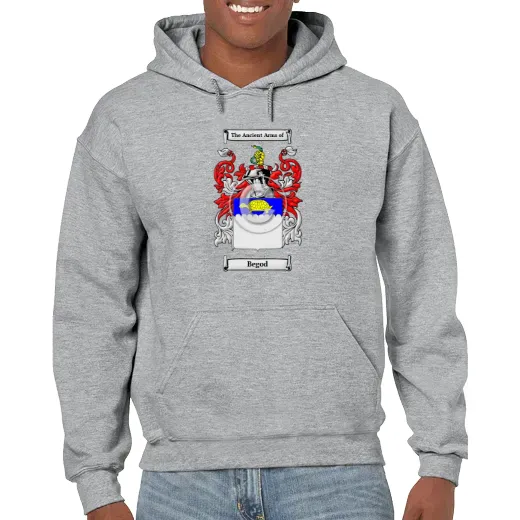 Begod Grey Unisex Coat of Arms Hooded Sweatshirt