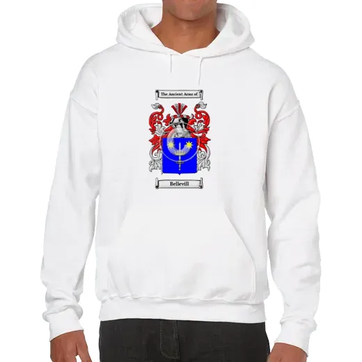 Bellevill Unisex Coat of Arms Hooded Sweatshirt