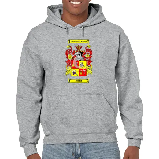 Bemer Grey Unisex Coat of Arms Hooded Sweatshirt