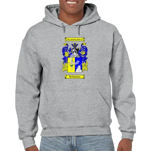 Berkemann Grey Unisex Coat of Arms Hooded Sweatshirt