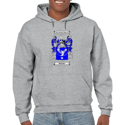 Bielwitz Grey Unisex Coat of Arms Hooded Sweatshirt