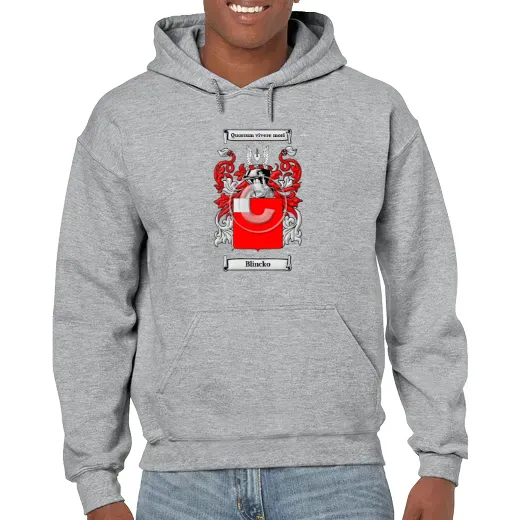 Blincko Grey Unisex Coat of Arms Hooded Sweatshirt
