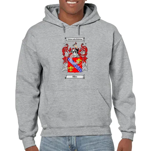 Bliss Grey Unisex Coat of Arms Hooded Sweatshirt