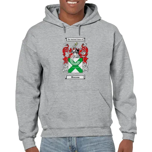 Bloxsom Grey Unisex Coat of Arms Hooded Sweatshirt