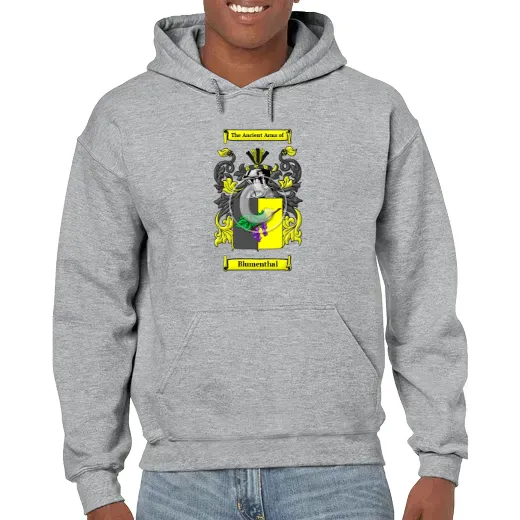 Blumenthal Grey Unisex Coat of Arms Hooded Sweatshirt
