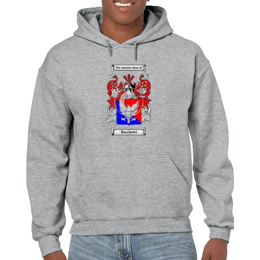 Bocchetti Grey Unisex Coat of Arms Hooded Sweatshirt