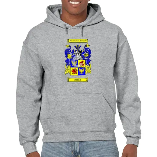 Bonals Grey Unisex Coat of Arms Hooded Sweatshirt