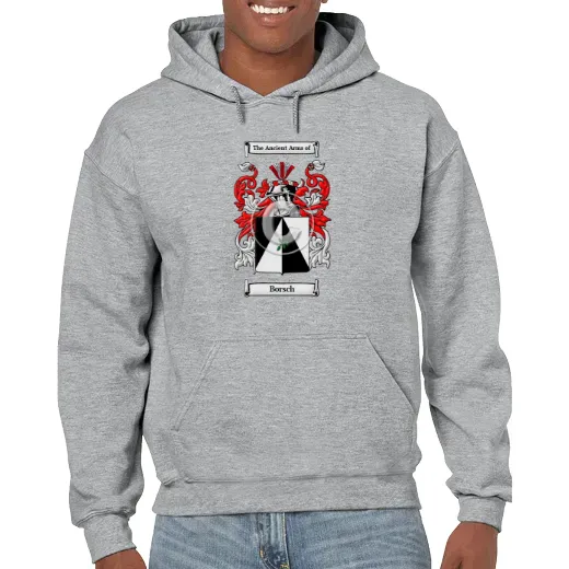Borsch Grey Unisex Coat of Arms Hooded Sweatshirt