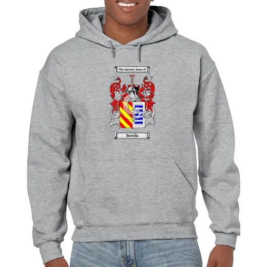 Botella Grey Unisex Coat of Arms Hooded Sweatshirt
