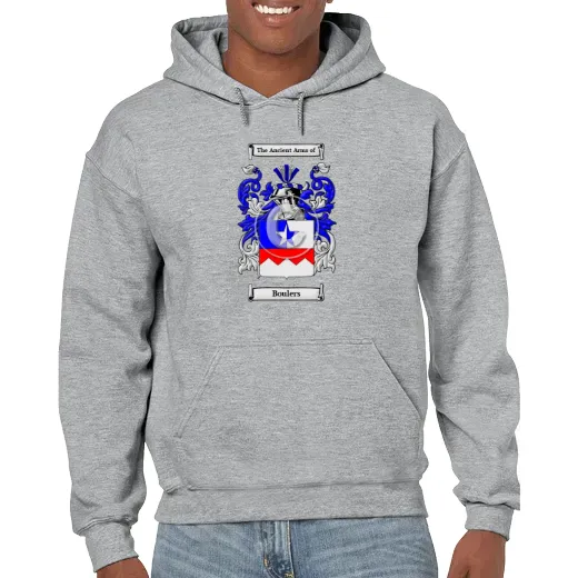 Boulers Grey Unisex Coat of Arms Hooded Sweatshirt