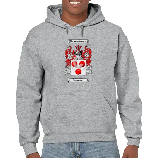 Bourgeon Grey Unisex Coat of Arms Hooded Sweatshirt