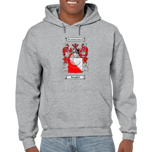Breughel Grey Unisex Coat of Arms Hooded Sweatshirt