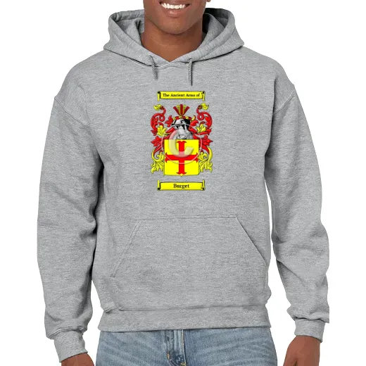 Burget Grey Unisex Coat of Arms Hooded Sweatshirt