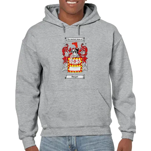 Burget Grey Unisex Coat of Arms Hooded Sweatshirt