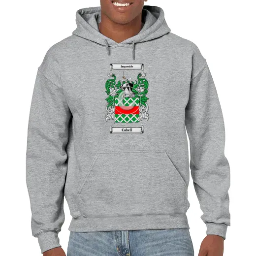 Cabell Grey Unisex Coat of Arms Hooded Sweatshirt