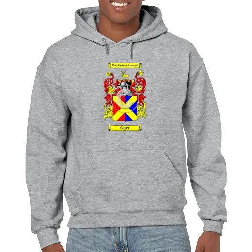 Cager Grey Unisex Coat of Arms Hooded Sweatshirt