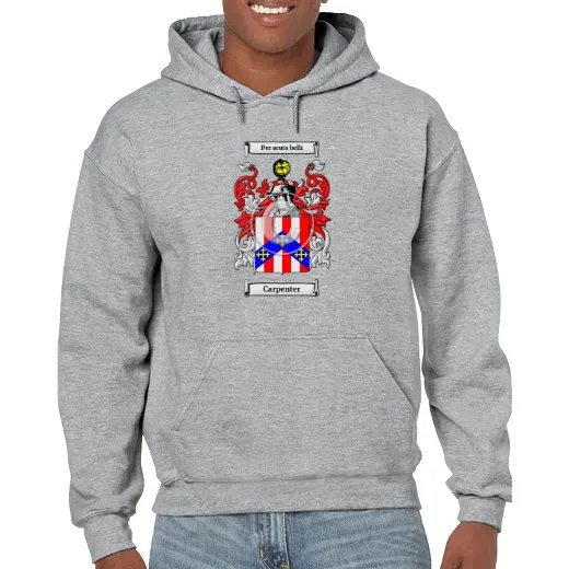 Carpenter Grey Unisex Coat of Arms Hooded Sweatshirt