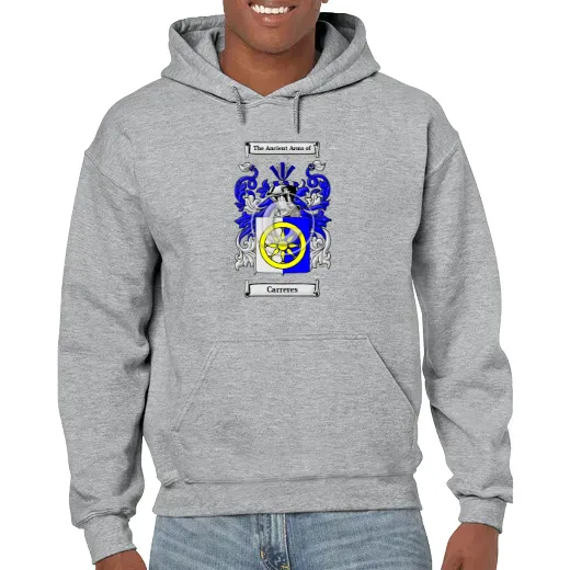 Carreres Grey Unisex Coat of Arms Hooded Sweatshirt