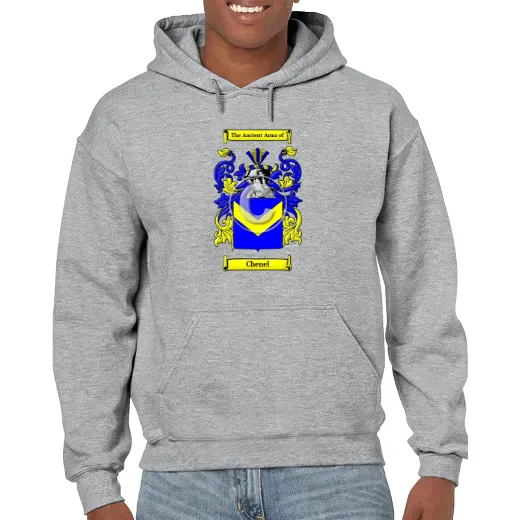 Chenel Grey Unisex Coat of Arms Hooded Sweatshirt
