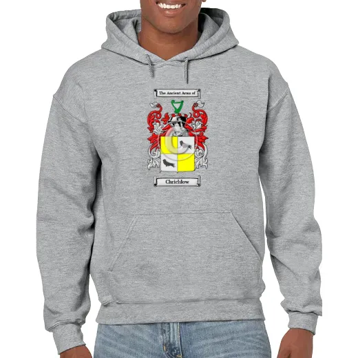 Chrichlow Grey Unisex Coat of Arms Hooded Sweatshirt
