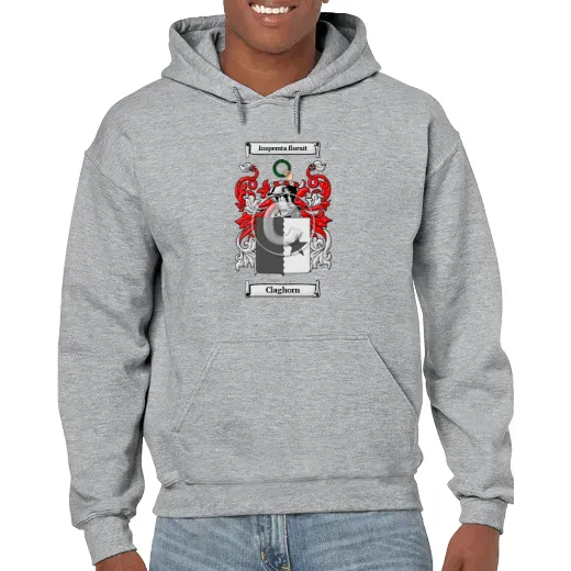 Claghorn Grey Unisex Coat of Arms Hooded Sweatshirt