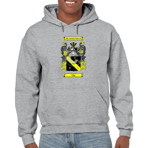 Cog Grey Unisex Coat of Arms Hooded Sweatshirt