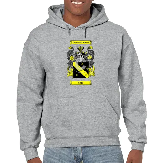 Cogg Grey Unisex Coat of Arms Hooded Sweatshirt