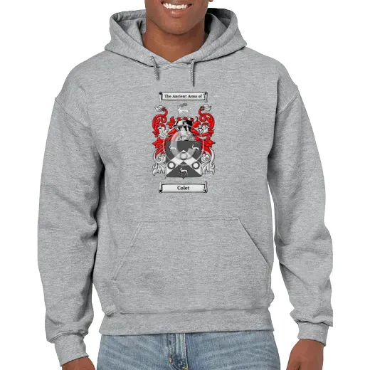 Colet Grey Unisex Coat of Arms Hooded Sweatshirt