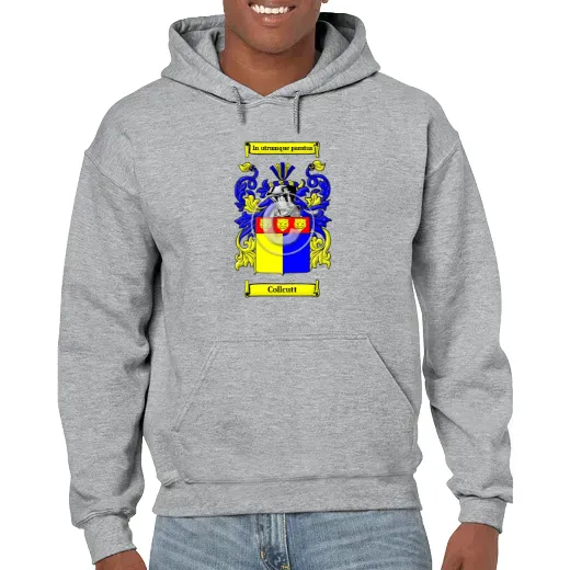 Collcutt Grey Unisex Coat of Arms Hooded Sweatshirt
