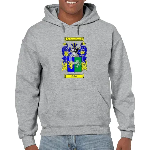 Collet Grey Unisex Coat of Arms Hooded Sweatshirt