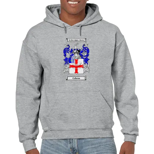 Colwan Grey Unisex Coat of Arms Hooded Sweatshirt